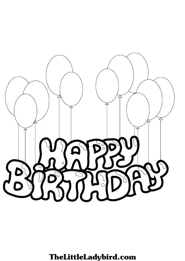 Happy Birthday Coloring Cards 618x874 Happy Birthday Coloring Cards