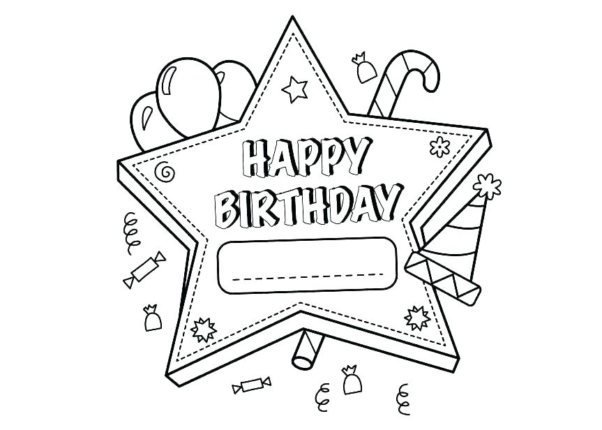 Happy Birthday Coloring Page Icontent 863x616 Happy Birthday Coloring Page Icontent