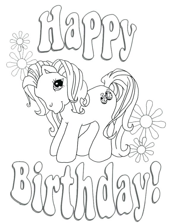583x755 Happy Birthday Coloring Birthday Coloring Pages For Free Birthday