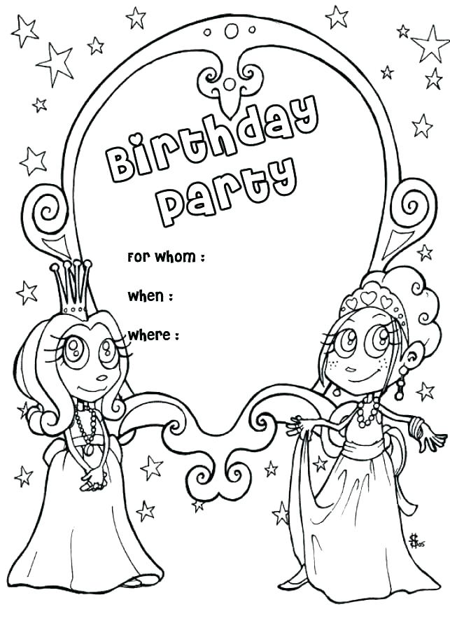 643x900 Birthday Coloring Pages