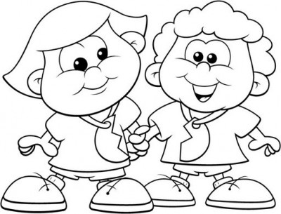 Happy Child Coloring Page at GetColorings.com | Free printable ...