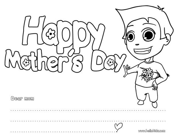 Happy Mother's Day Coloring Pages 620x480 Happy Mother's Day Coloring Pages
