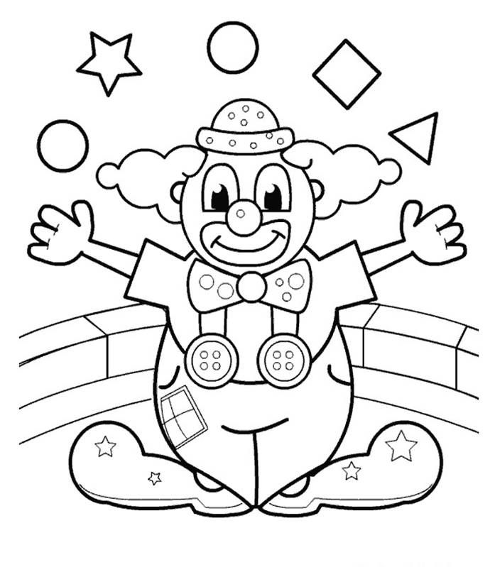 Clowns Coloring Pages 697x799 Clowns Coloring Pages