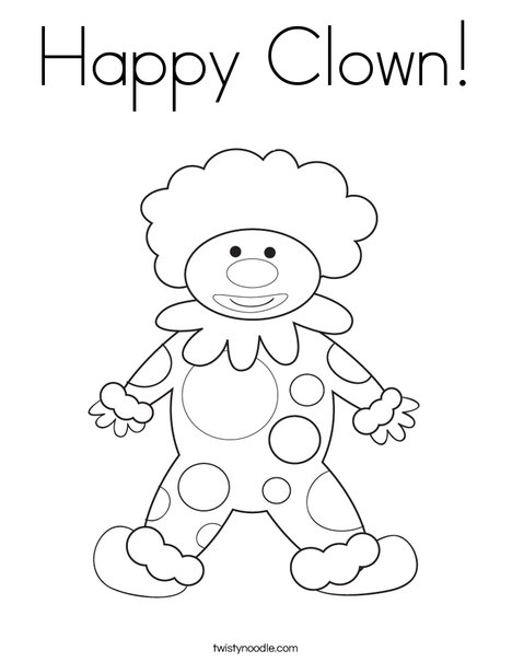 Happy Clown Coloring Page 468x605 Happy Clown Coloring Page