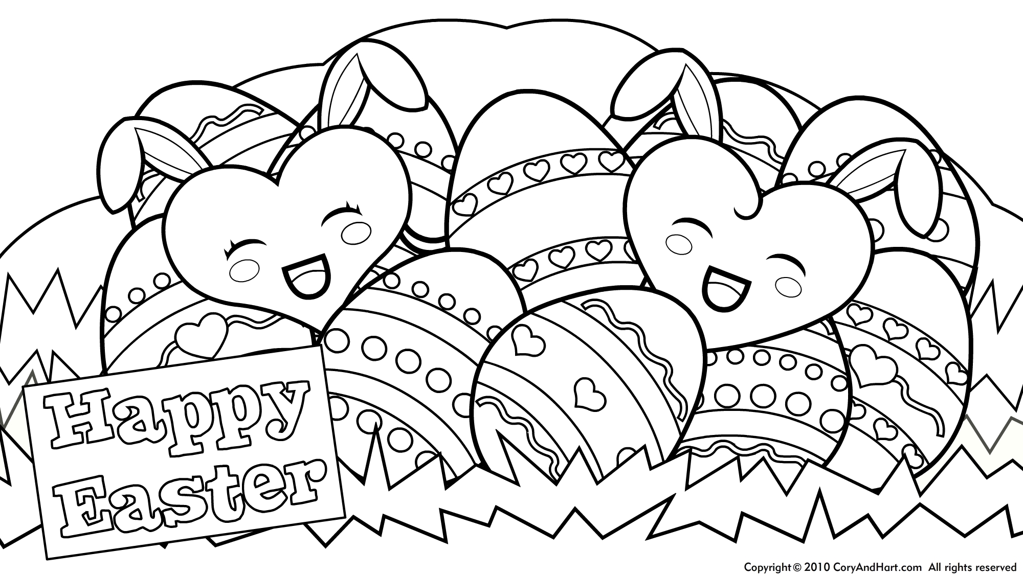 2000x1125 Free Happy Easter Coloring Pages Printable Religious Great