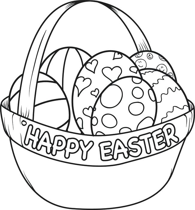 651x700 New Easter Coloring Pages To Print And Basket Coloring Page 14