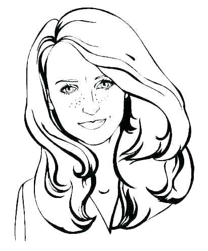 411x497 Face Coloring Page Smiley Face Coloring Pages Girl Face Coloring