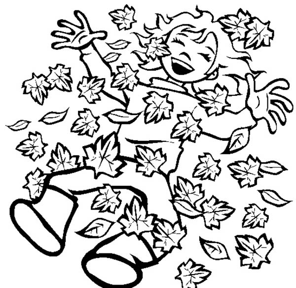 600x583 Happy Autumn With Autumn Leaf Coloring Page Color Luna
