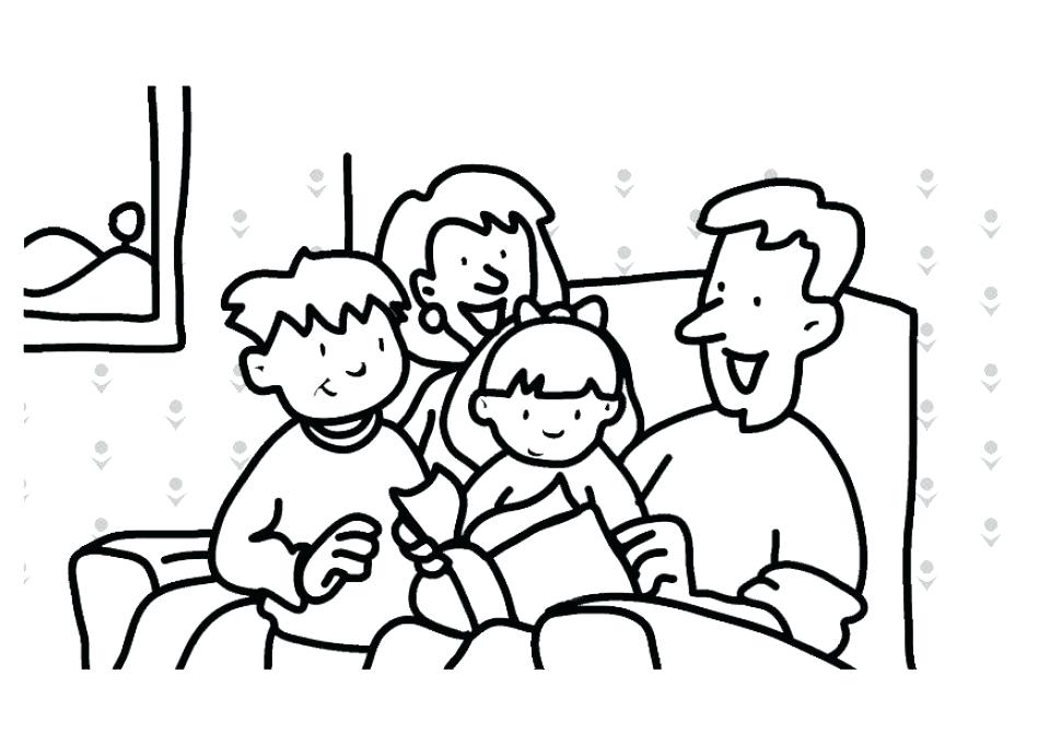 960x680 Family Coloring Page Pig Happy Family Coloring Page Family Free