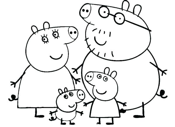 600x435 Coloring Pages Of A Happy Family
