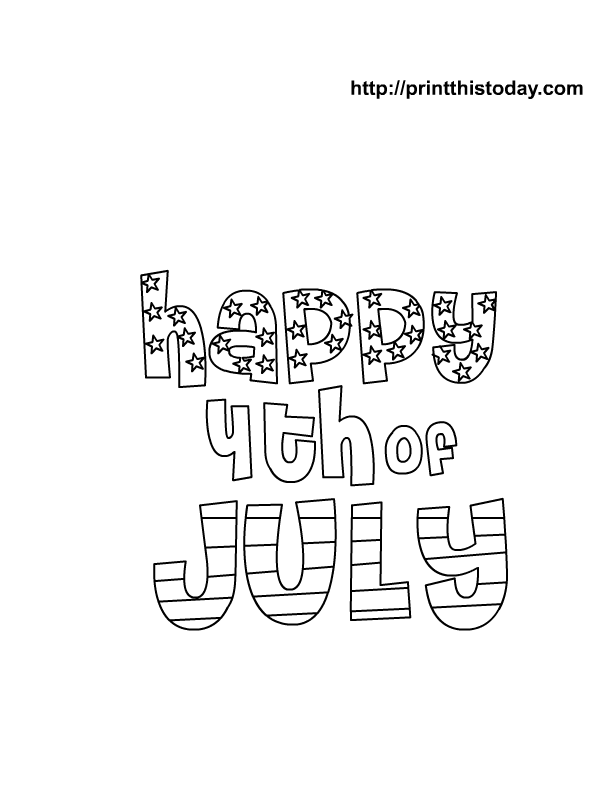 Happy 4th Of July Coloring Pages 612x792 Happy 4th Of July Coloring Pages