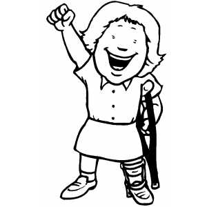Happy Girl Coloring Sheet 300x300 Happy Girl Coloring Sheet