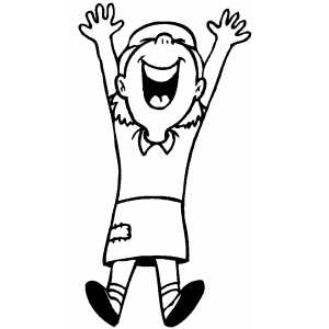 Jumping Happy Girl Coloring Page 300x300 Jumping Happy Girl Coloring Page