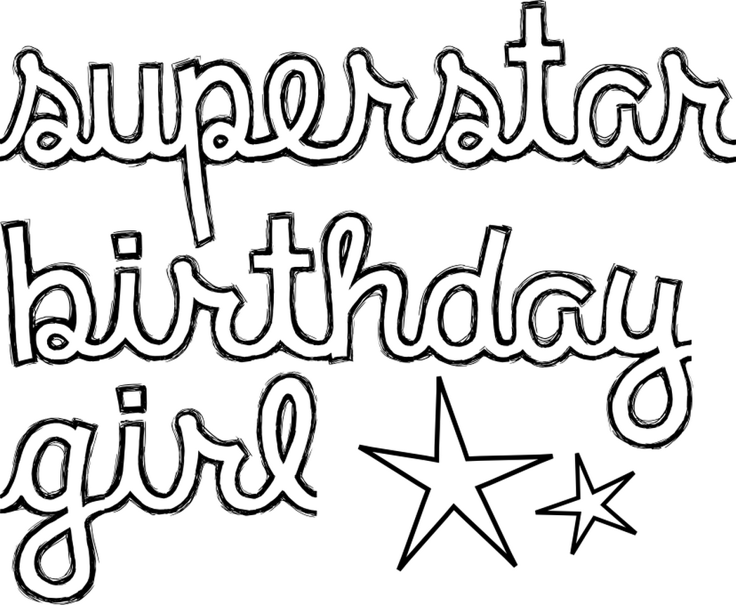 Happy Birthday Girl Coloring Pages Free 1048x861 Happy Birthday Girl Coloring Pages Free