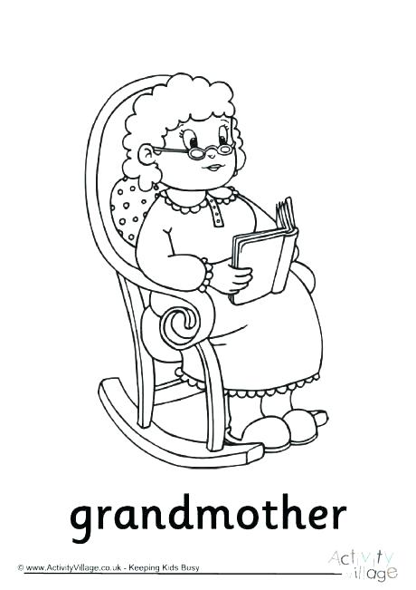 Grandparents Coloring Page Grandma Coloring Pages Happy 460x651 Grandparents Coloring Page Grandma Coloring Pages Happy