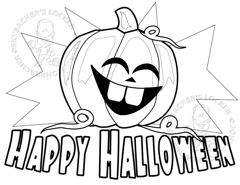 Free Happy Halloween Coloring Page Skybacher's Locker 792x612 Free Happy Halloween Coloring Page Skybacher's Locker