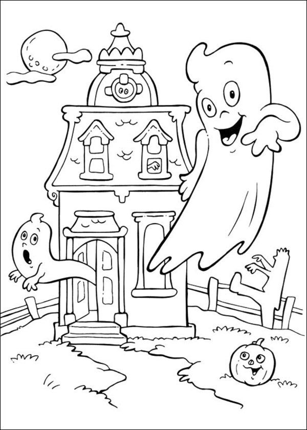 Happy Halloween Coloring Pages For Kids