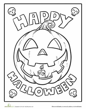 Happy Halloween Pictures To Color Happy Halloween Coloring Sheet 350x444 Happy Halloween Pictures To Color Happy Halloween Coloring Sheet