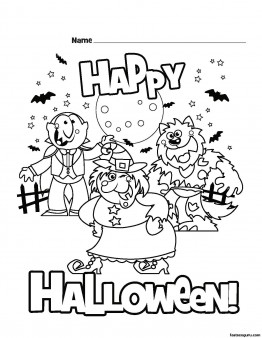 Printable Happy Halloween Coloring Pages 262x338 Printable Happy Halloween Coloring Pages
