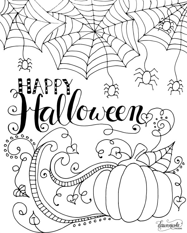 Happy Halloween Coloring Page 31 Free Halloween Coloring Pages 600x748 Happy Halloween Coloring Page 31 Free Halloween Coloring Pages