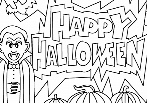 Happy Halloween Coloring Page Halloween Coloring Pages Free Happy 497x348 Happy Halloween Coloring Page Halloween Coloring Pages Free Happy