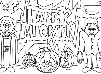 Best Happy Halloween Coloring Pages Free 5065 Printable 400x295 Best Happy Halloween Coloring Pages Free 5065 Printable
