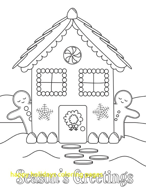 570x737 Happy Holidays Coloring Pages With Printable Holiday Coloring