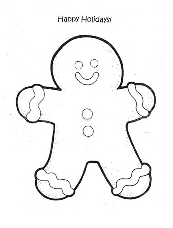 600x787 Happy Holidays Say Mr Gingerbread Men On Christmas Coloring Page