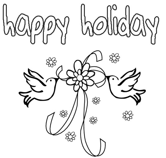 534x507 Happy Holiday Coloring Pages
