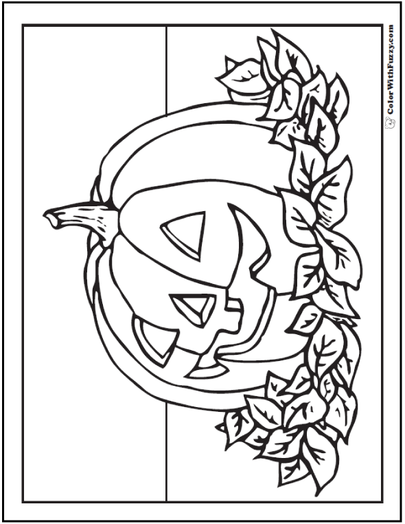Happy Jack O Lantern Coloring Pages