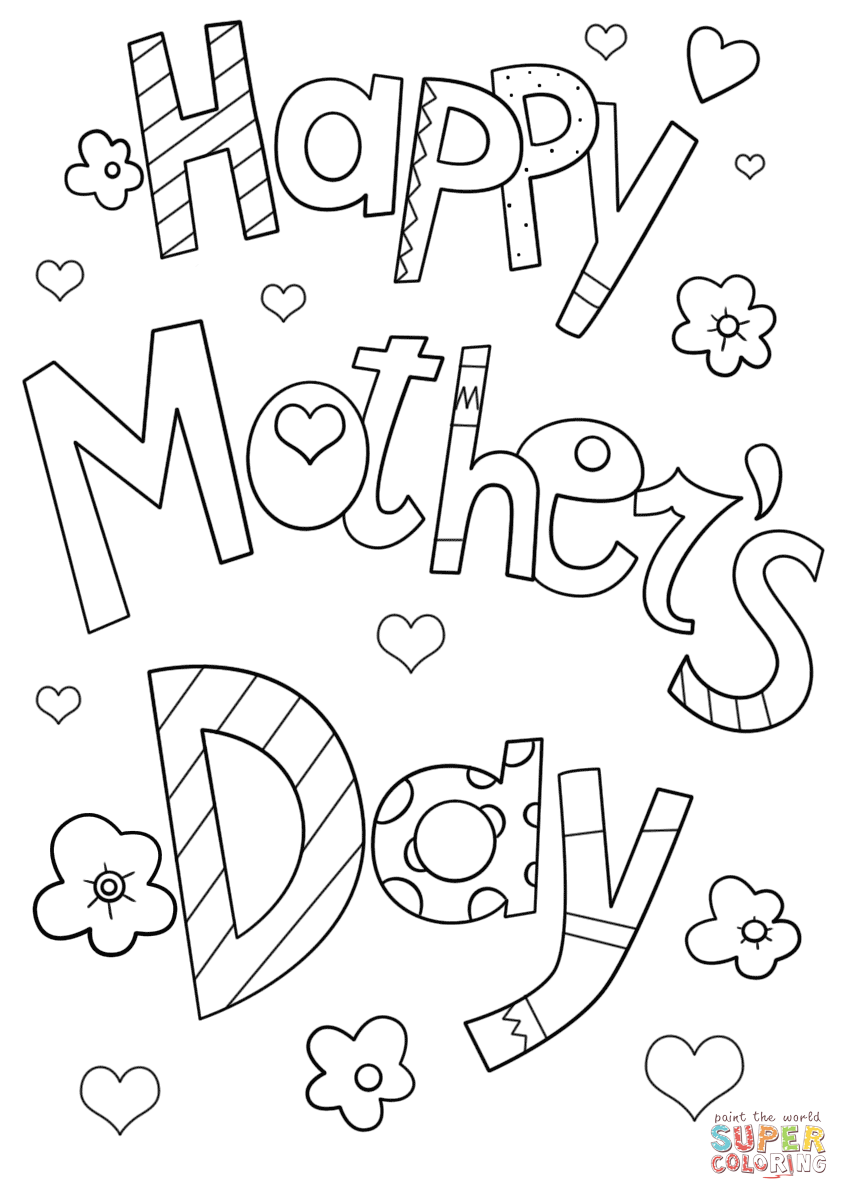 849x1200 Happy Mothers Day Coloring Page Mother S Doodle Free Printable