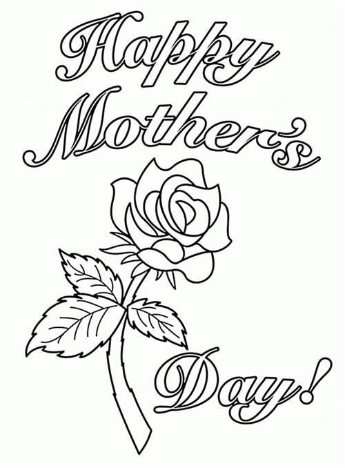 500x678 Happy Mothers Day Coloring Pages, Happy Mothers Day Drawing, Happy