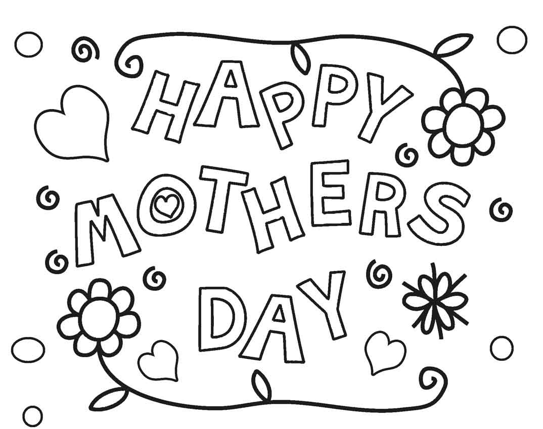 1074x850 Happy Mothers Day Coloring Pages Free Downlonad