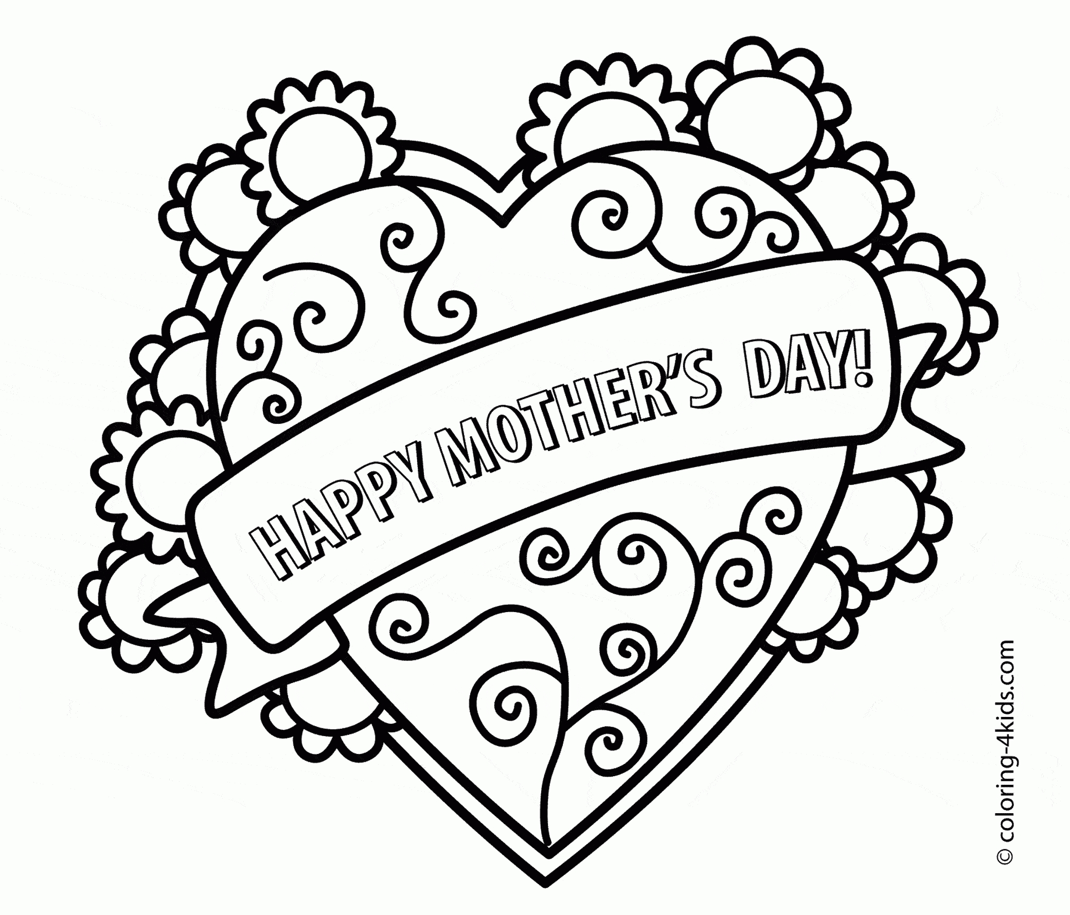 2080x1779 New Happy Mothers Day Coloring Pages Design Free Coloring Book
