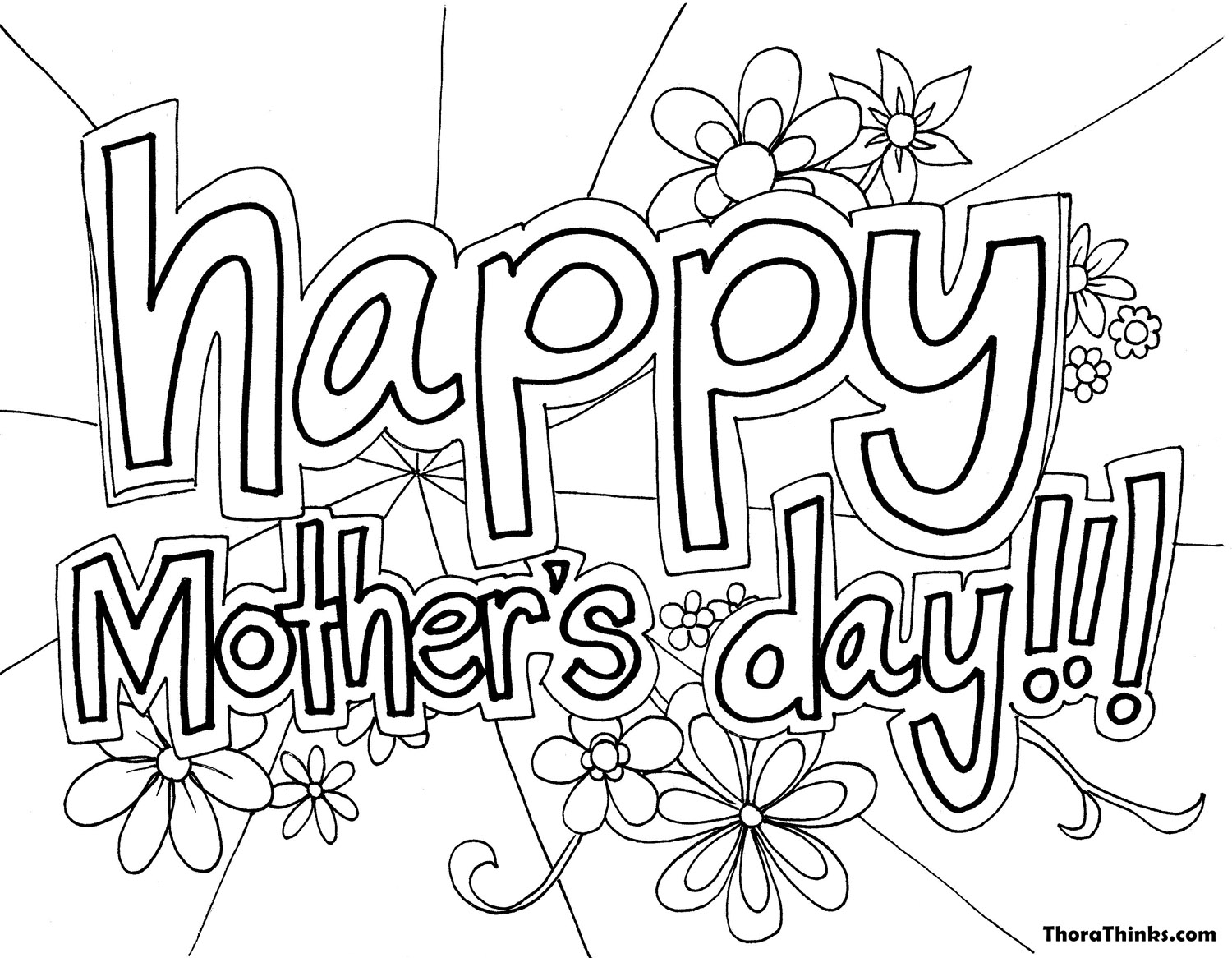 1500x1166 Free Mother's Day Coloring Pages
