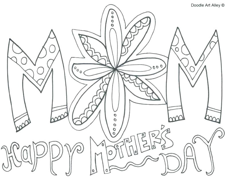 805x622 Mothers Day Coloring Pages Icontent