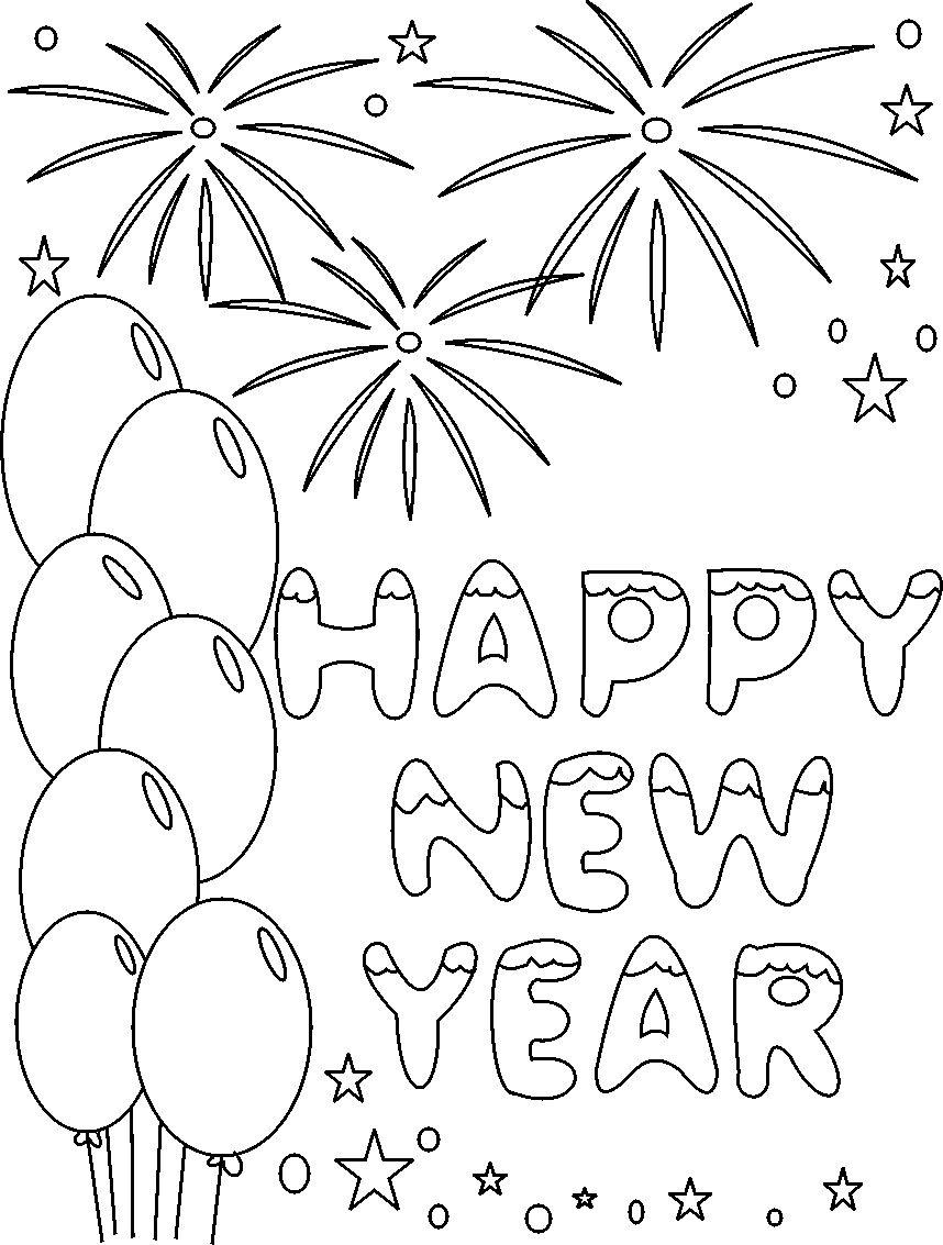 858x1133 Free Happy New Year 2017 Coloring Pages Printa