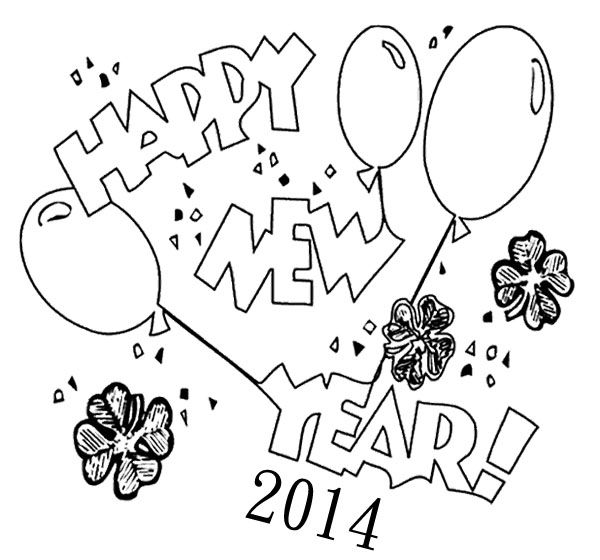 600x560 30 Best New Year Coloring Page Images On Coloring