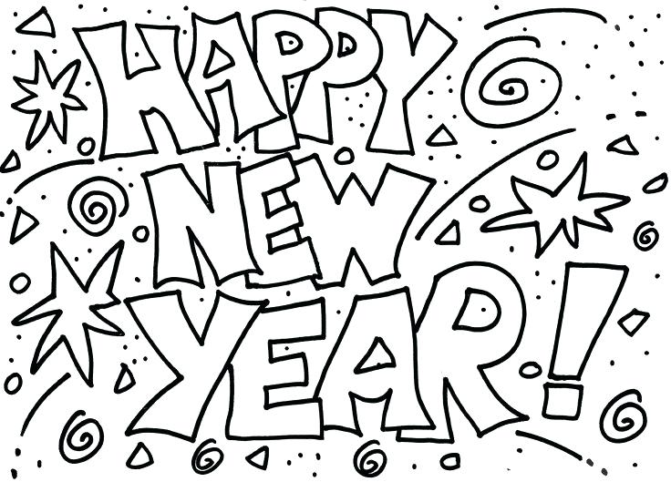 736x529 New Year Coloring Sheets Happy New Year Colouring Sheet 2016