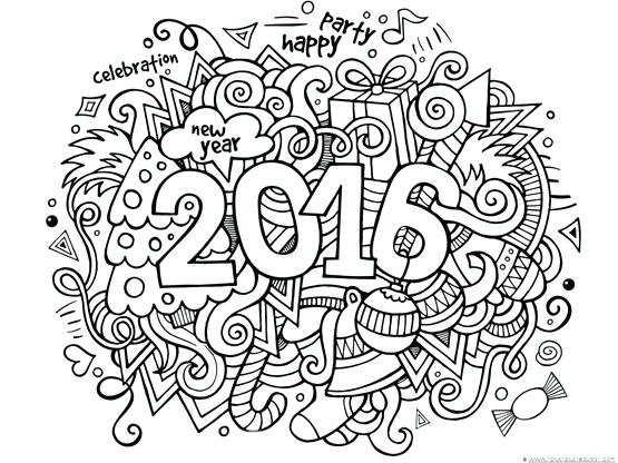 555x416 New Years Coloring Pages 2016 Happy New Year Coloring Page