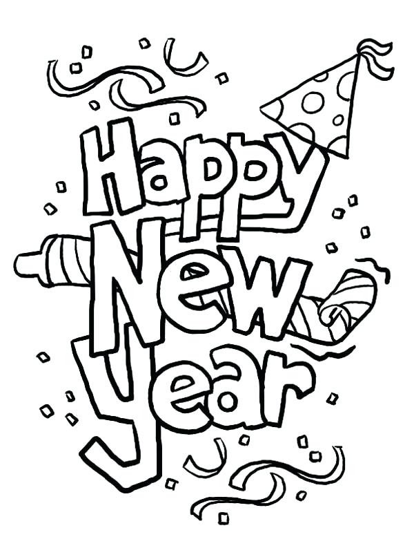 600x806 New Years Coloring Pages New Years Eve Coloring Pages Happy Year