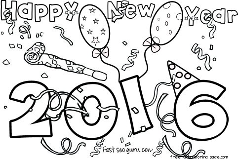 482x322 Happy New Year 2016 Printable Coloring Pages