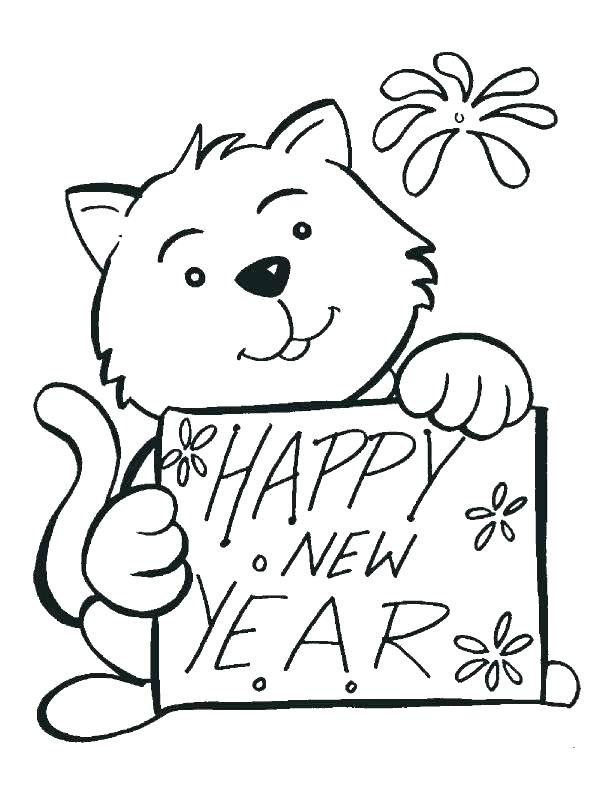 612x792 Happy New Year Coloring Pages Icontent