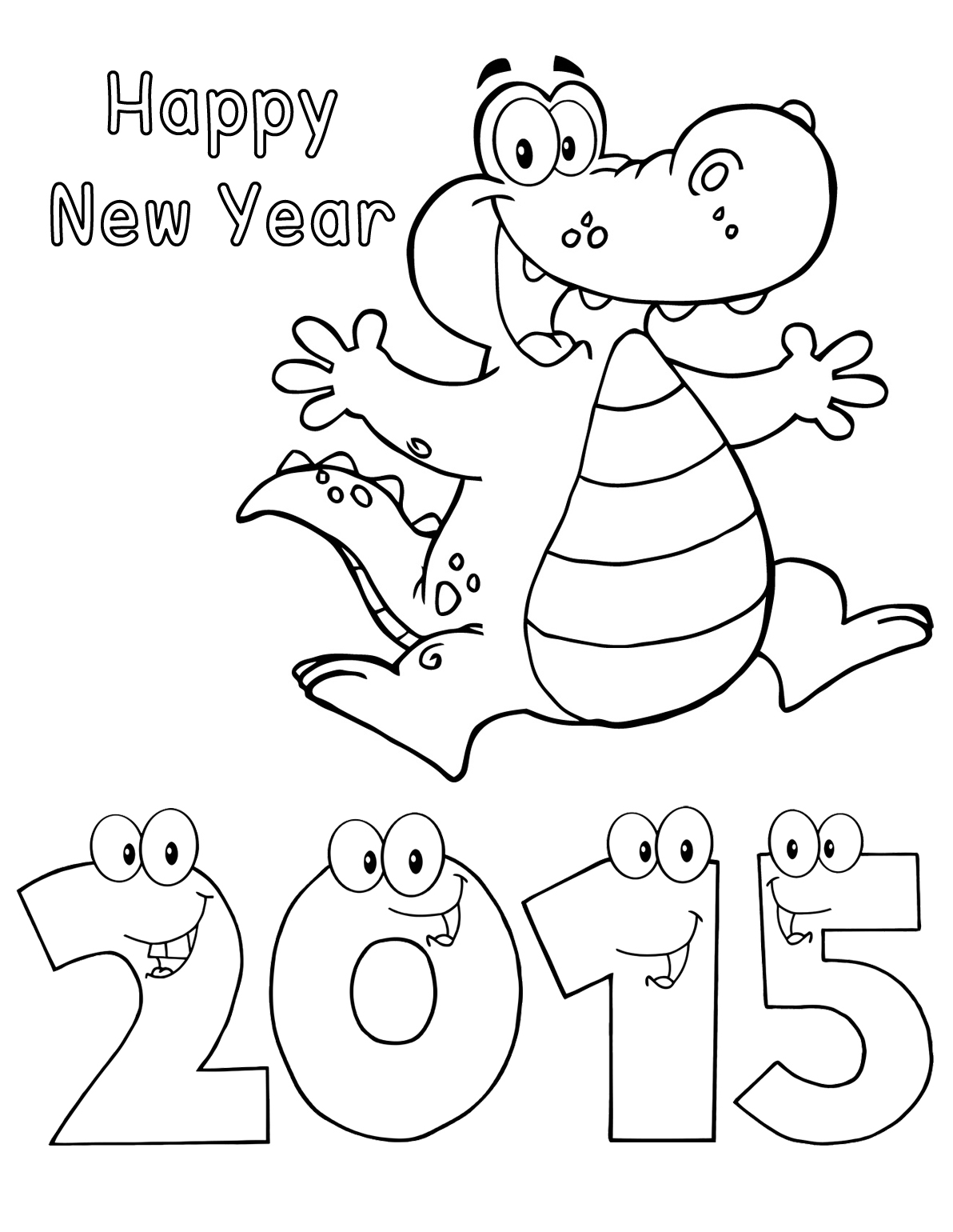 1192x1540 Coloring Pages For New Years 2015