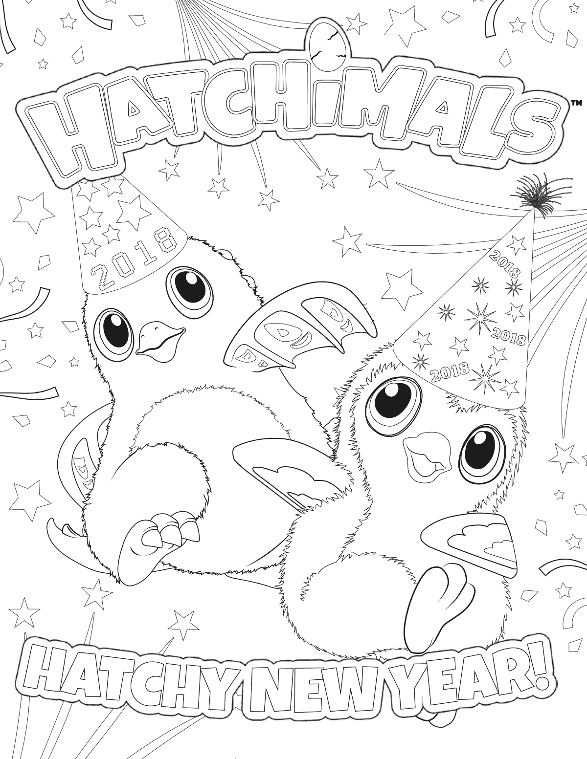 1200x1553 Happy New Year 2018 Coloring Pages