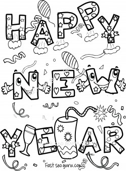 Happy New Year Coloring Sheets For Kids 249x338 Happy New Year Coloring Sheets For Kids
