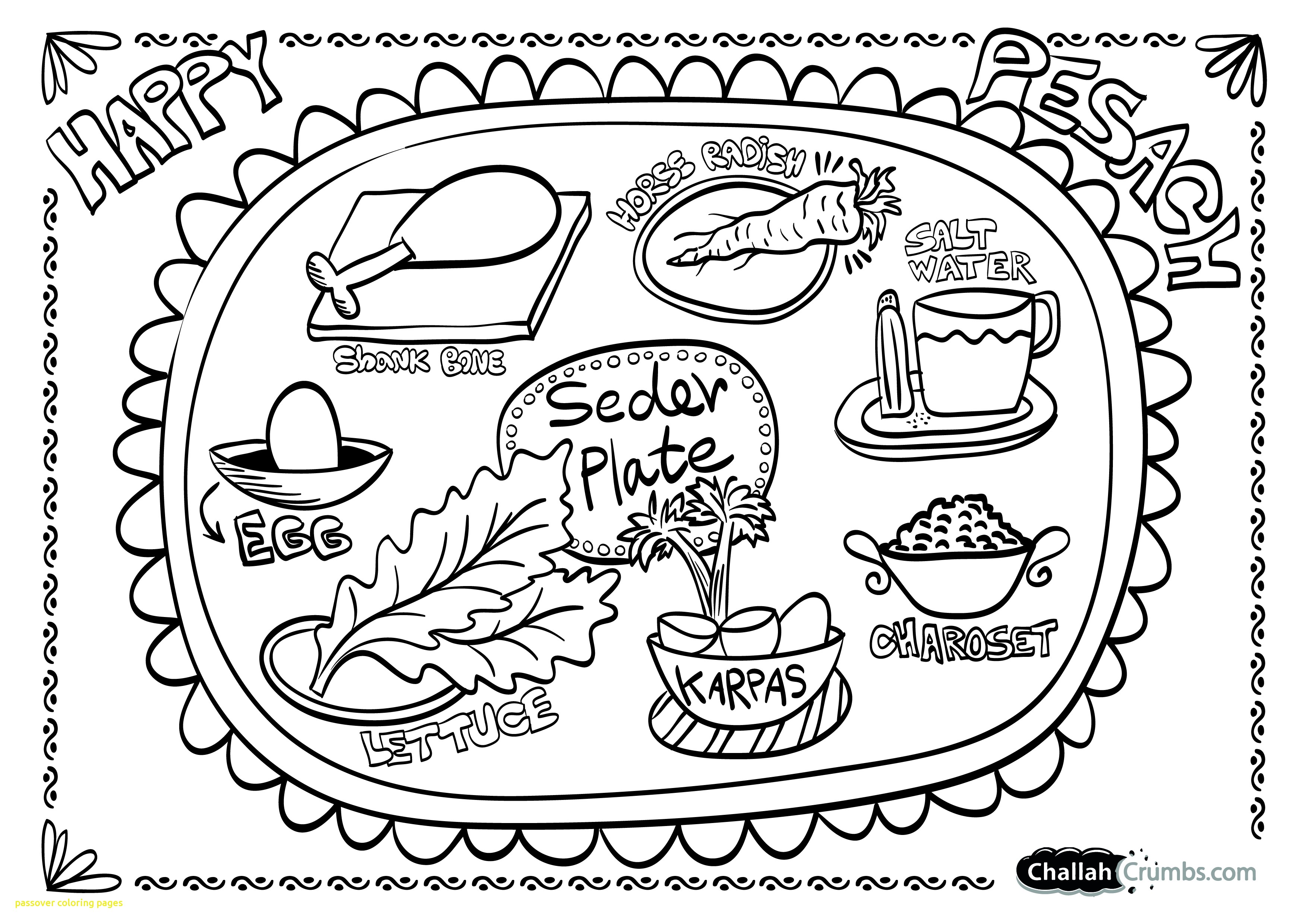 3508x2480 Passover Coloring Pages With Printable Intended For Plan 1