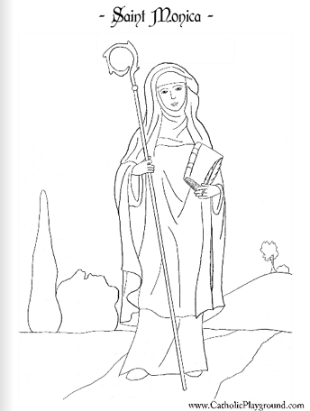 Saints Coloring Pages Catholic Playground 344x456 Saints Coloring Pages Catholic Playground