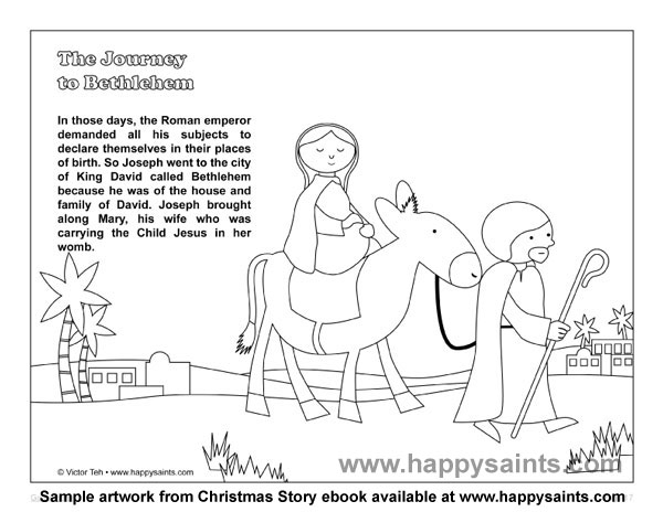 Christmas Story Coloring Pages Happy Saints Sample Coloring Page 600x464 Christmas Story Coloring Pages Happy Saints Sample Coloring Page