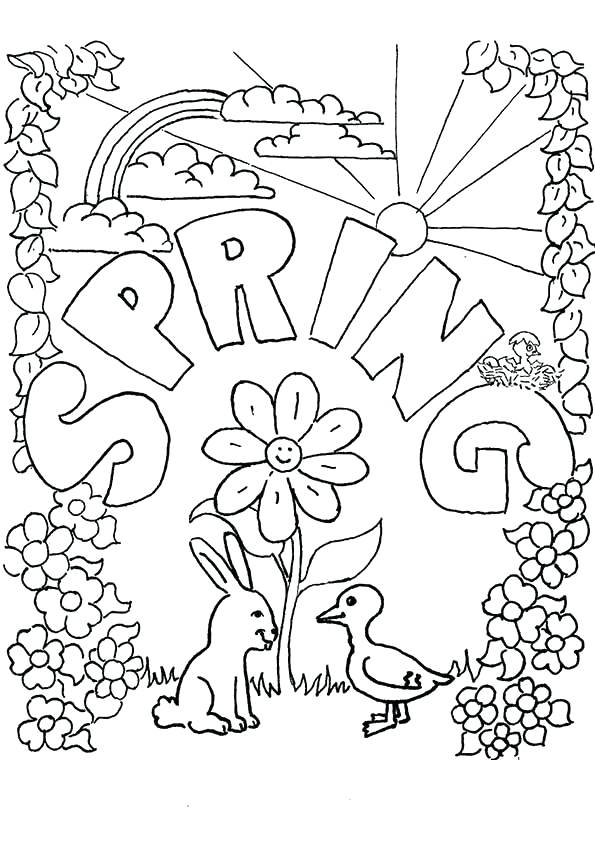 Spring Coloring Pages For Toddlers 595x842 Spring Coloring Pages For Toddlers